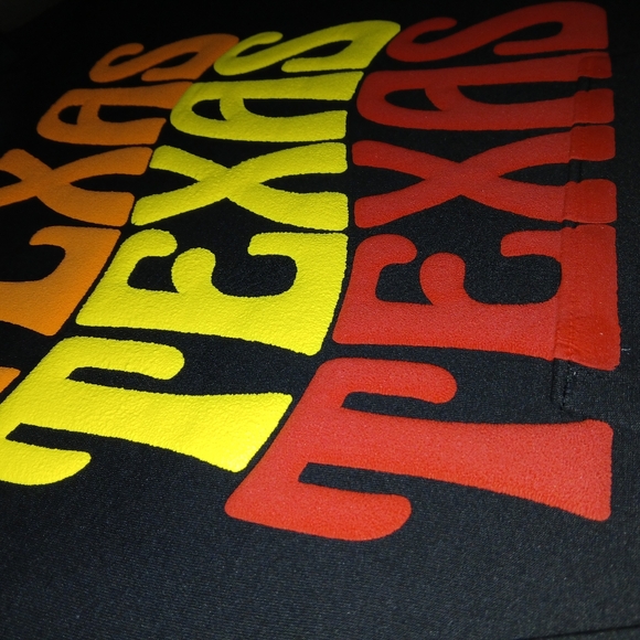 Texas Large Youth 12-14 Black Hoodie 3D Puff - Picture 3 of 4